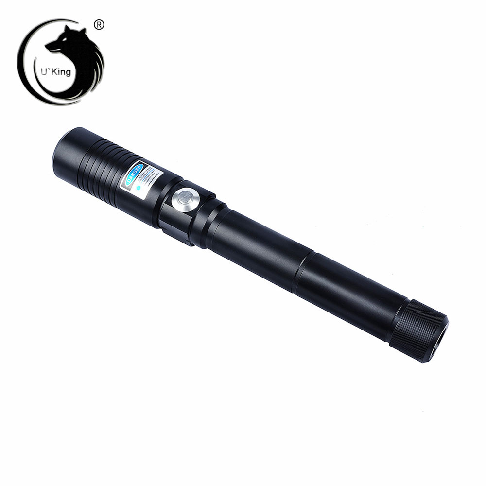 UKing ZQ-j9 10000mW 445nm Blue Beam Zoom point singolo puntatore laser nero Kit di puntatori