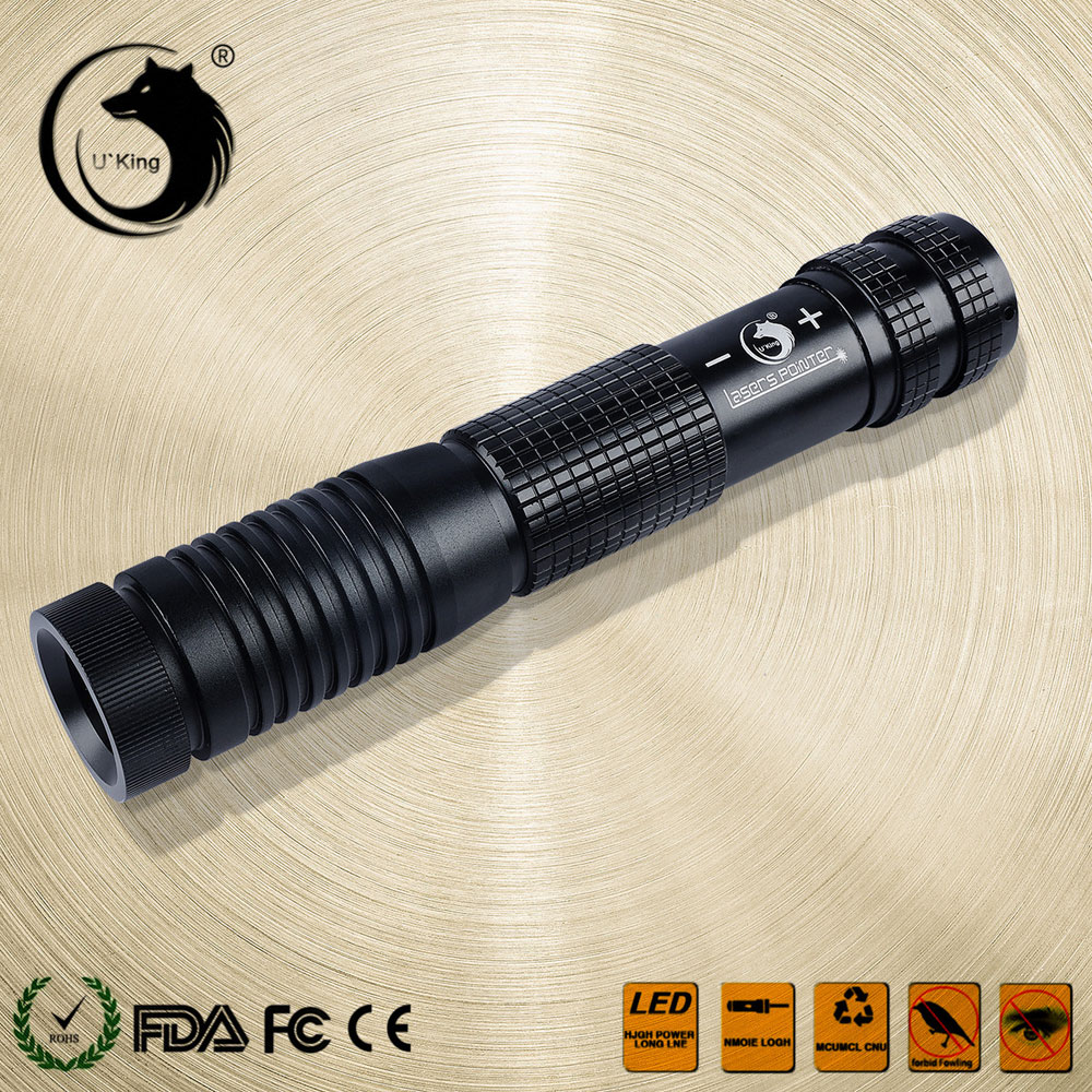 UKing ZQ-012L 200mW 532nm feixe verde 4-Mode Zoomable ponteiro laser caneta preto