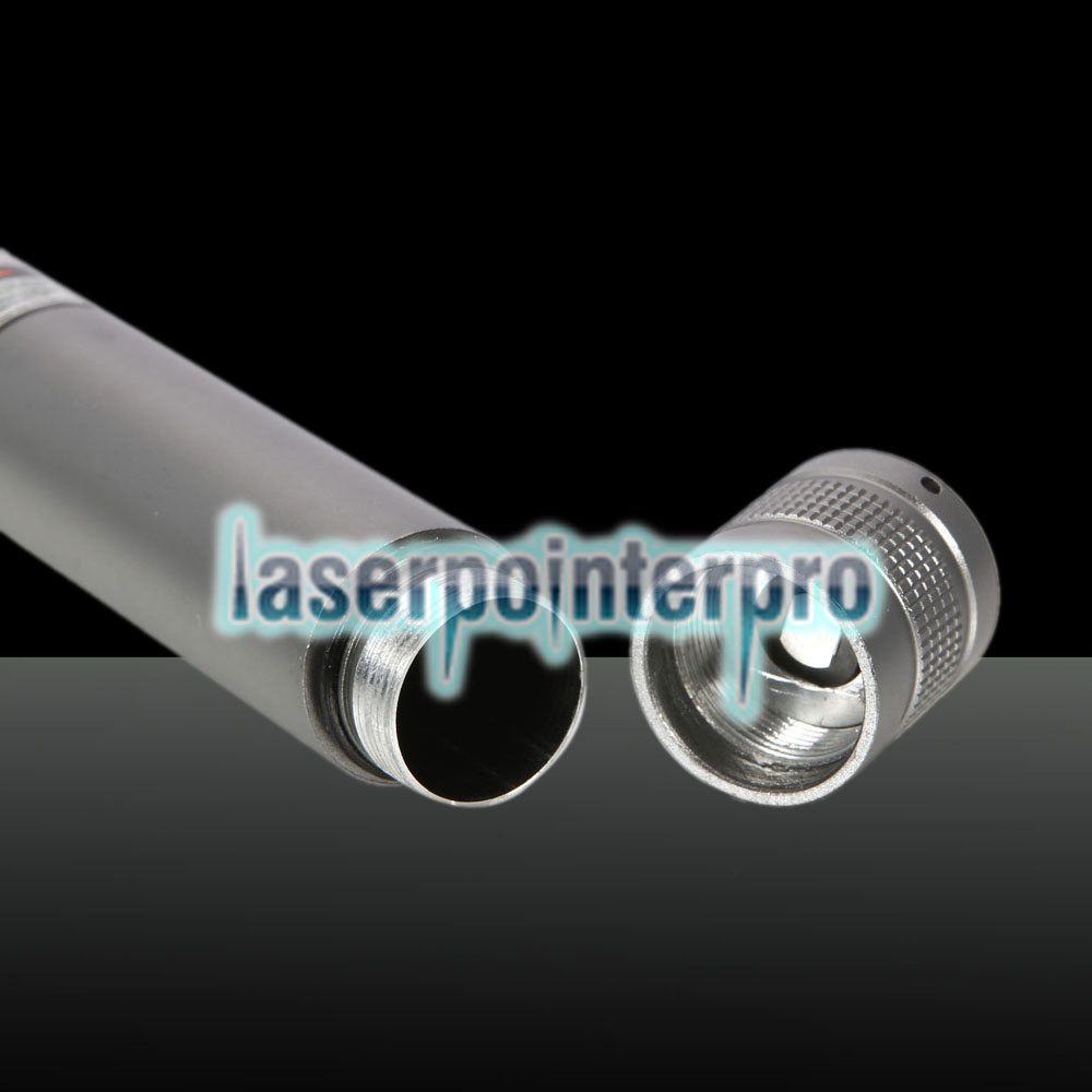 Puntatore laser verde da 500 MW (1 x 4000 mAh) argento