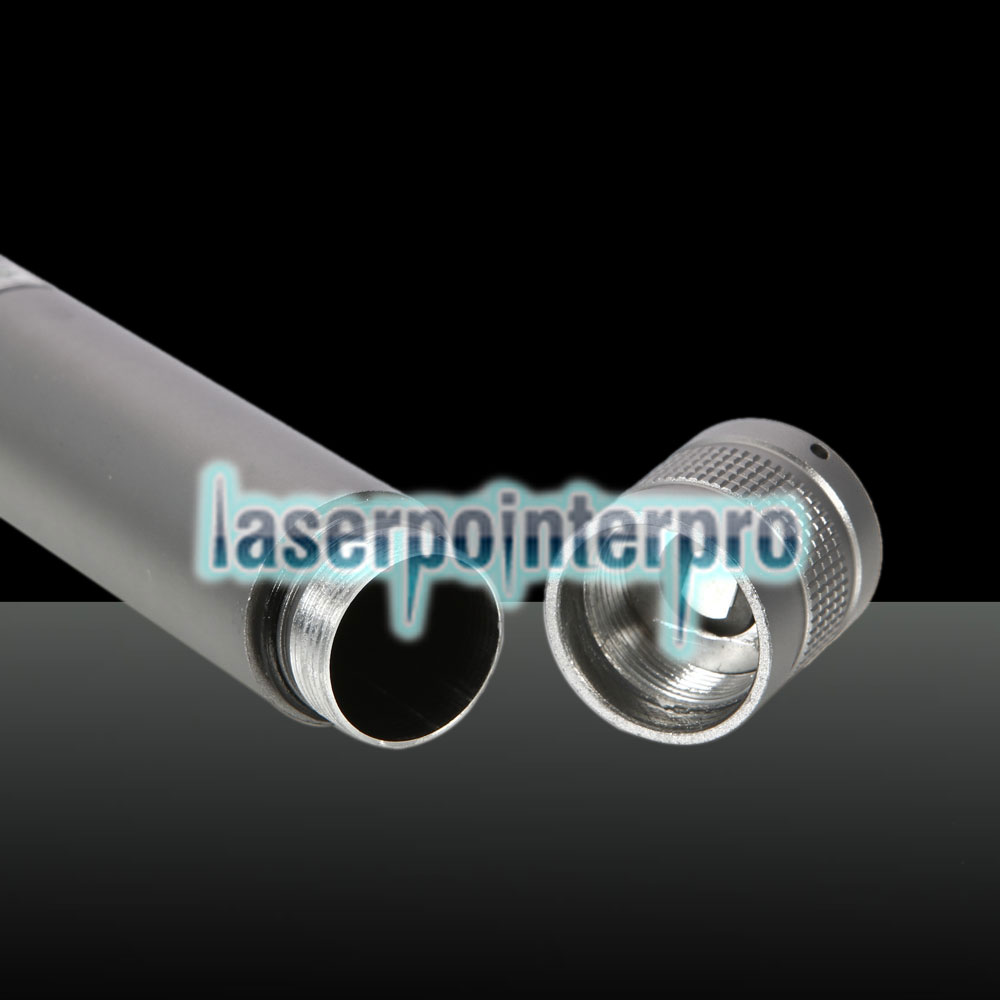 Pointeur laser vert à faisceau de 100 MW (1 x 4000mAh), argent