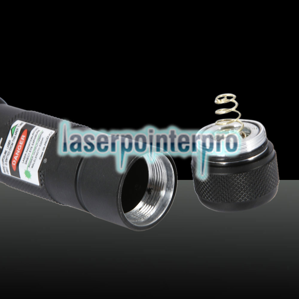 250mW 532nm feixe de luz verde Laser Pointer Pen Preto 502B