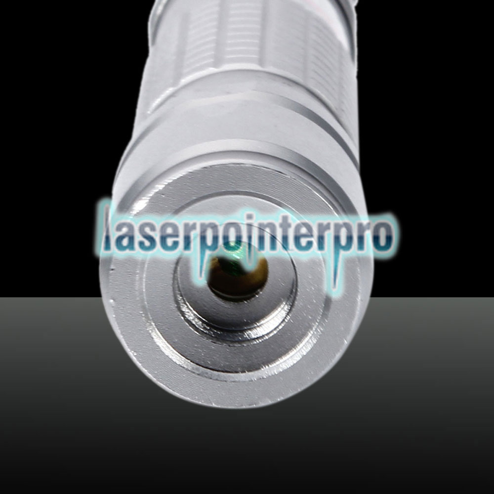 Stylo pointeur laser faisceau de 100mW 532nm faisceau vert argent gris 853