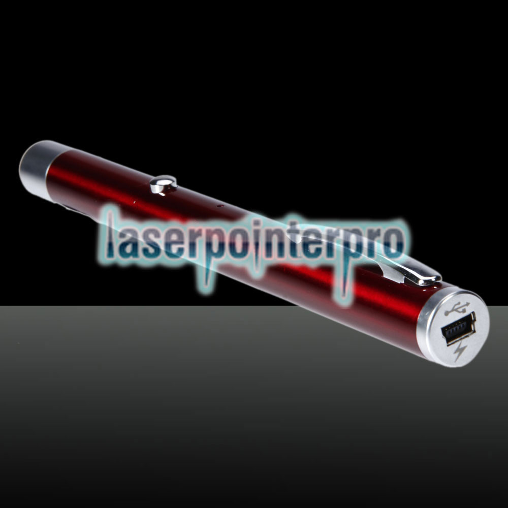 50mW 532nm grüner Strahl Single-Point-USB-Lade-Laserpointer rot