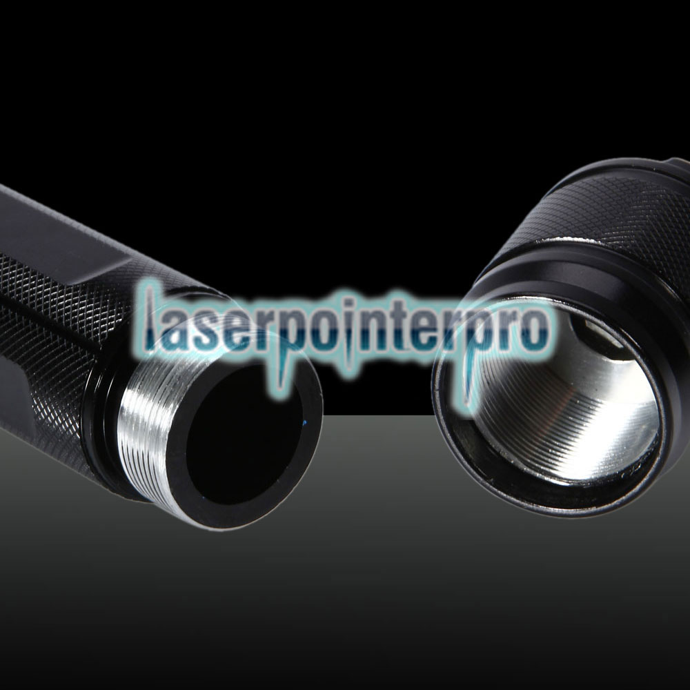 5000mW 450nm 5-in-1 Blue Beam Light Laser Pointer Pen Kit Black