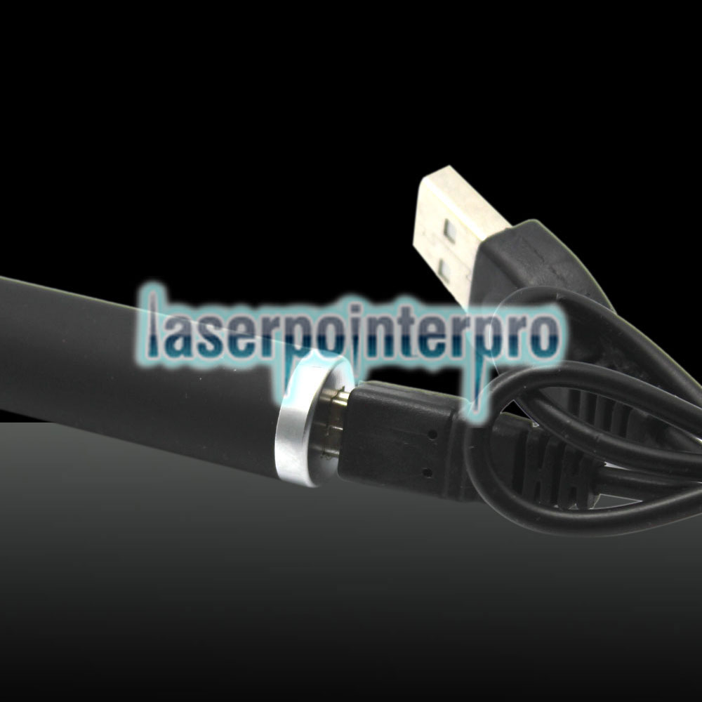 200mW 532nm Einpunkt-USB aufladbare Laserpointer Schwarz LT-ZS004