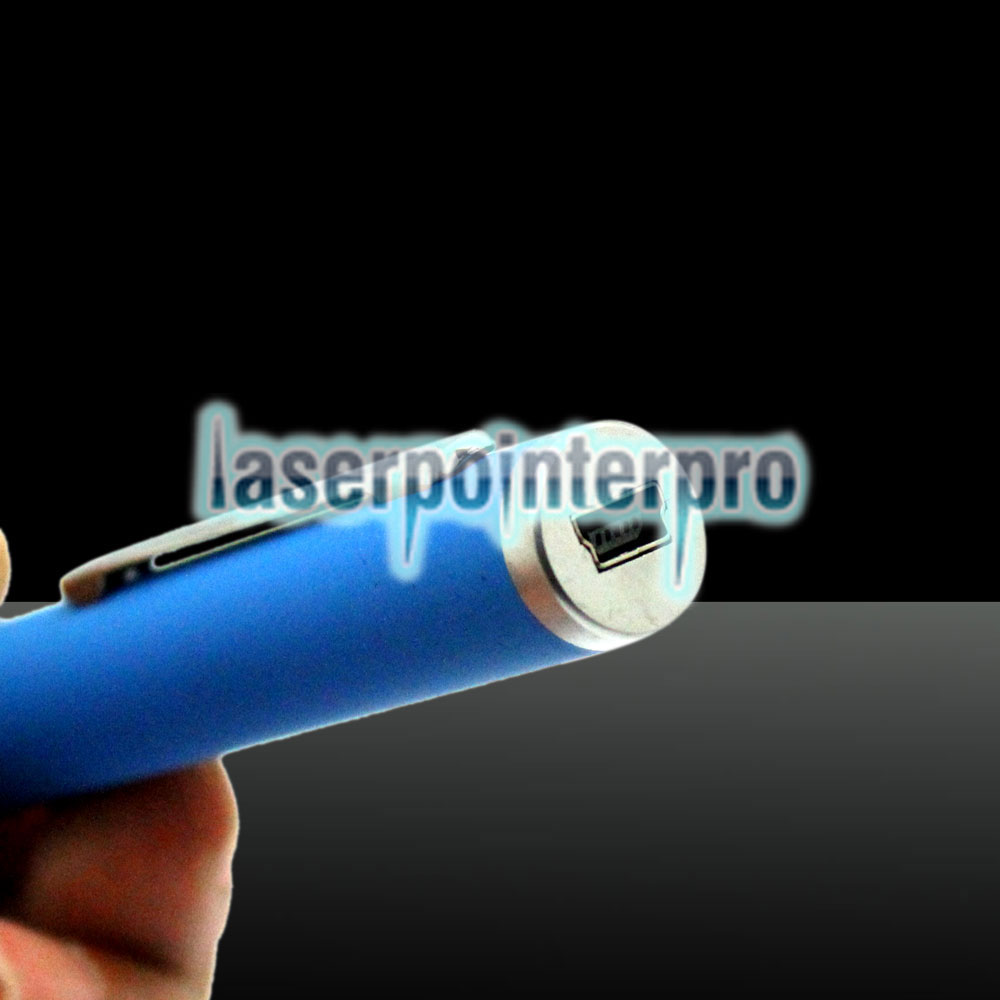 Puntatore laser in rame fine ricaricabile USB verde 300 mW 532nm Blu