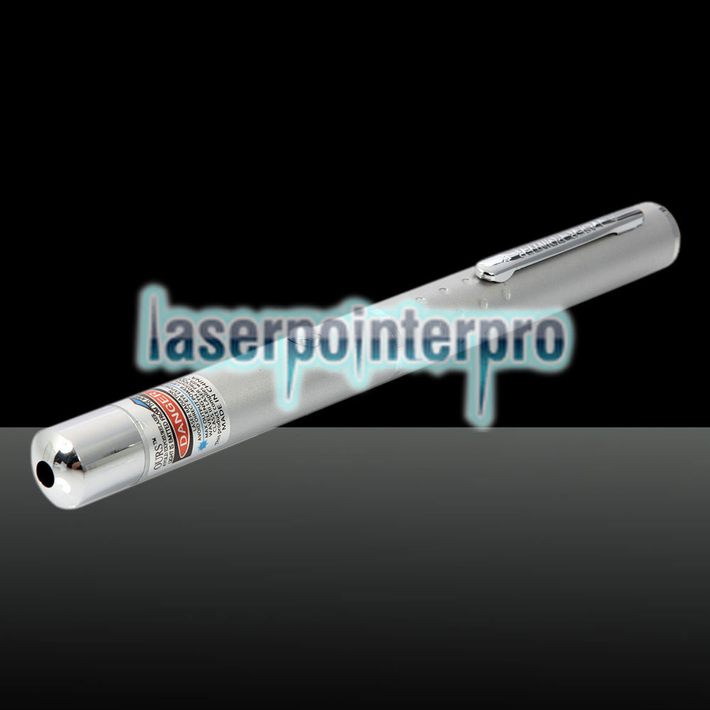 405nm 1mw Blue & Purple Laser Beam Lápiz puntero láser de un solo punto plateado