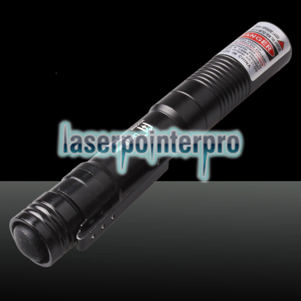 500mw 650nm Red Laser Boca Mini Laser Pointer Pen com bateria preta