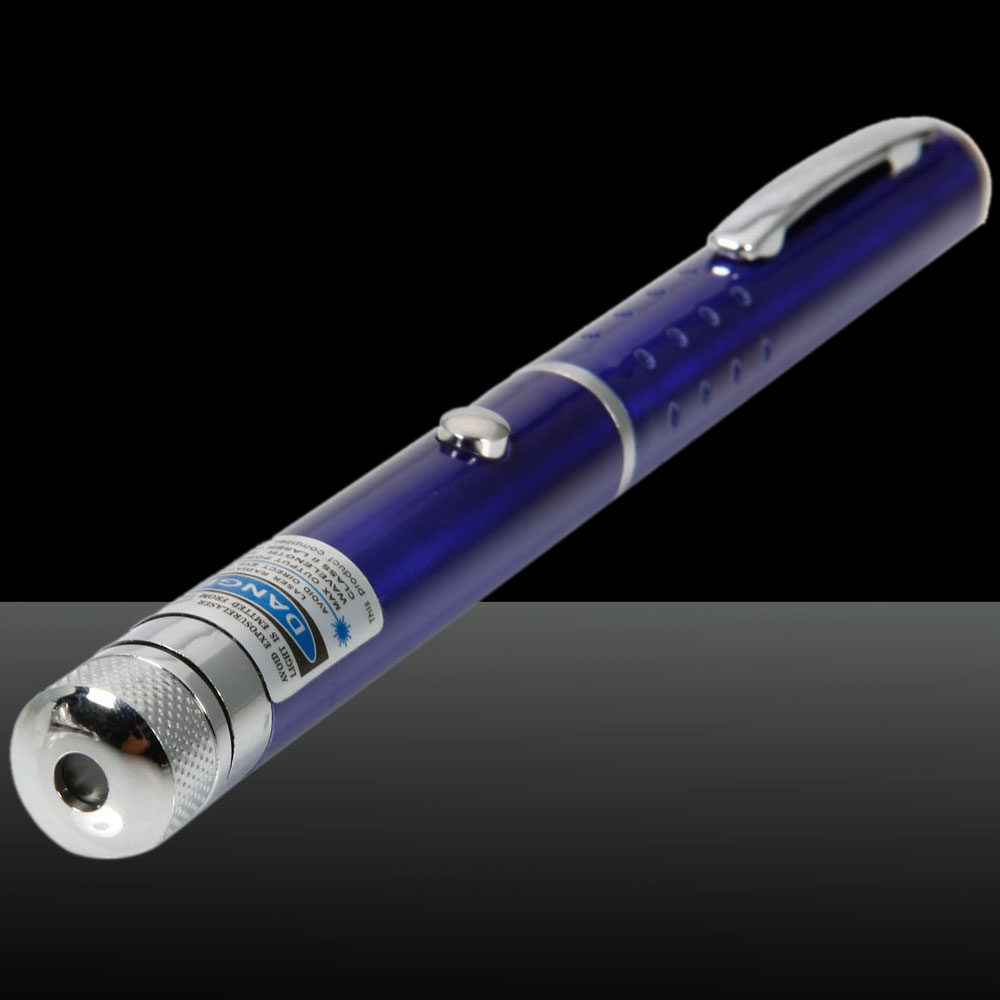 1mW 405nm faisceau violet lumière étoilée style stylo pointeur laser ouvert moyen avec 5pcs têtes laser bleu
