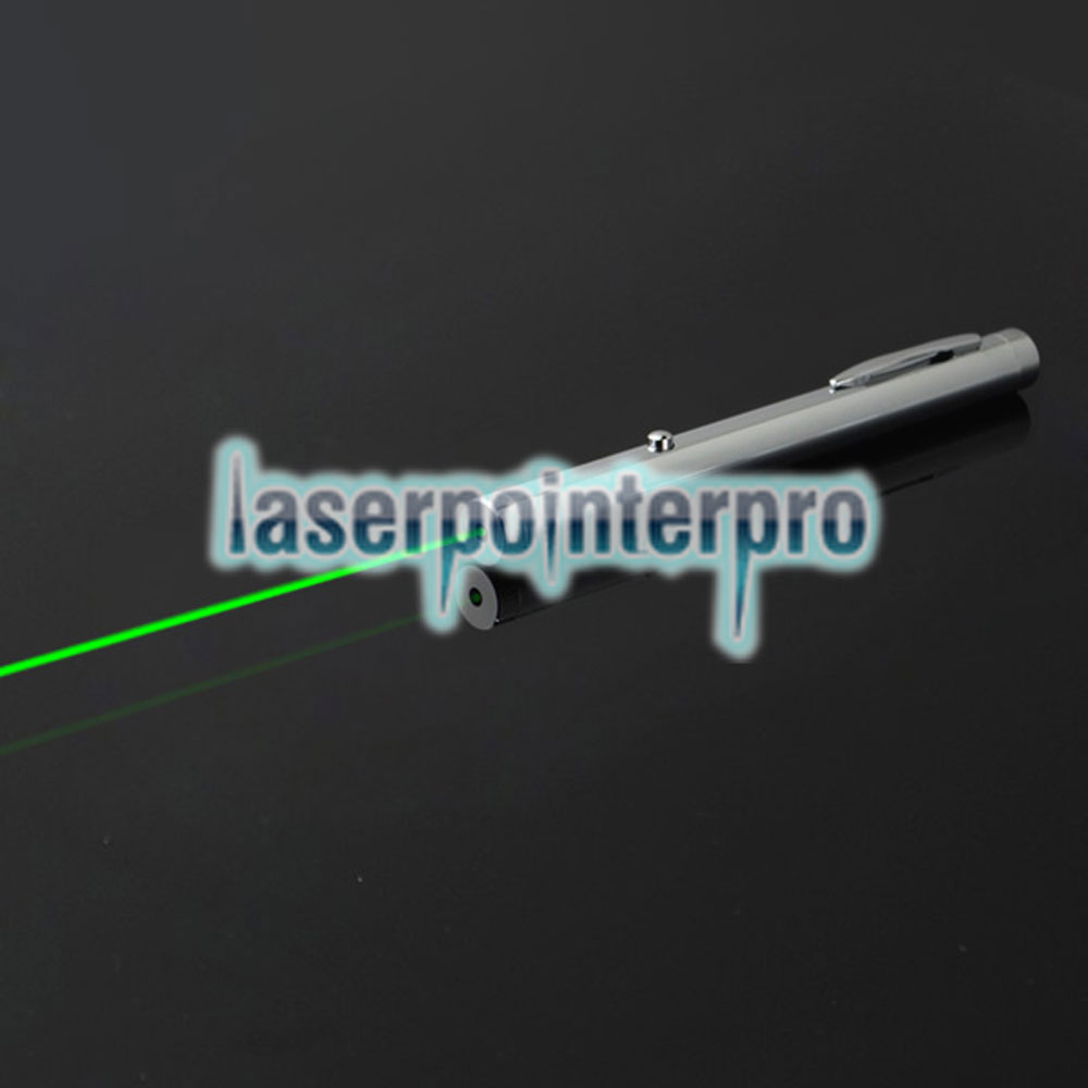 50mw 532nm feixe de luz único ponto de luz estilo todo em aço caneta laser pointer brilhante cor de metal