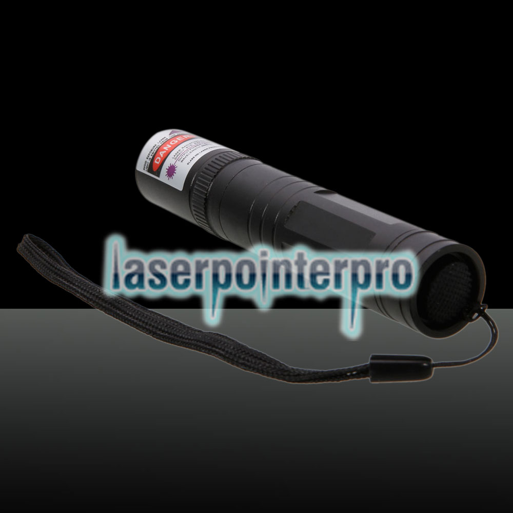 Tuta per puntatore laser blu professionale da 200 mW con batteria e caricatore 16340 neri (850)