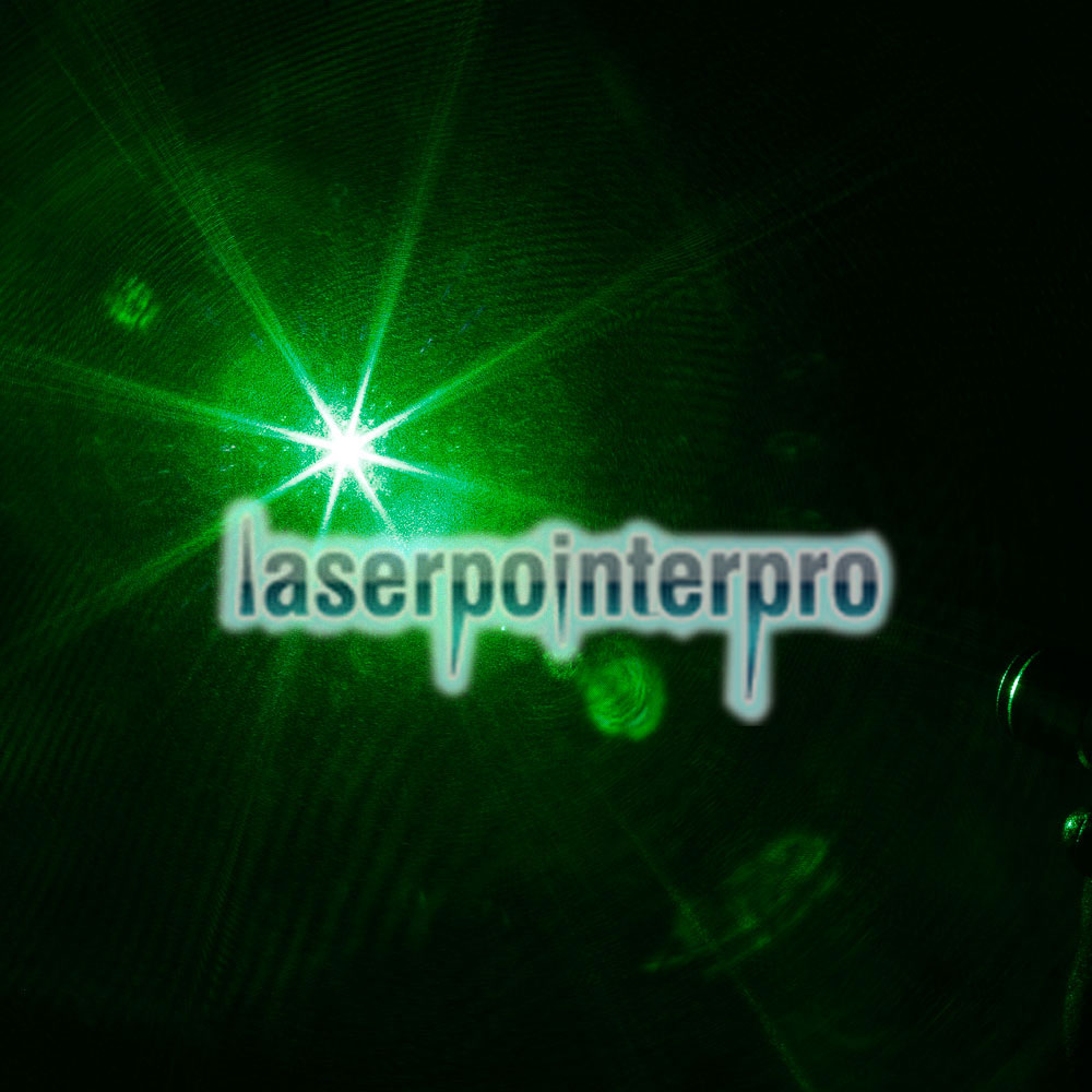 300mW Grid Pattern Professional Green Light Laser Pointer Suit with Battery & Charger Black
