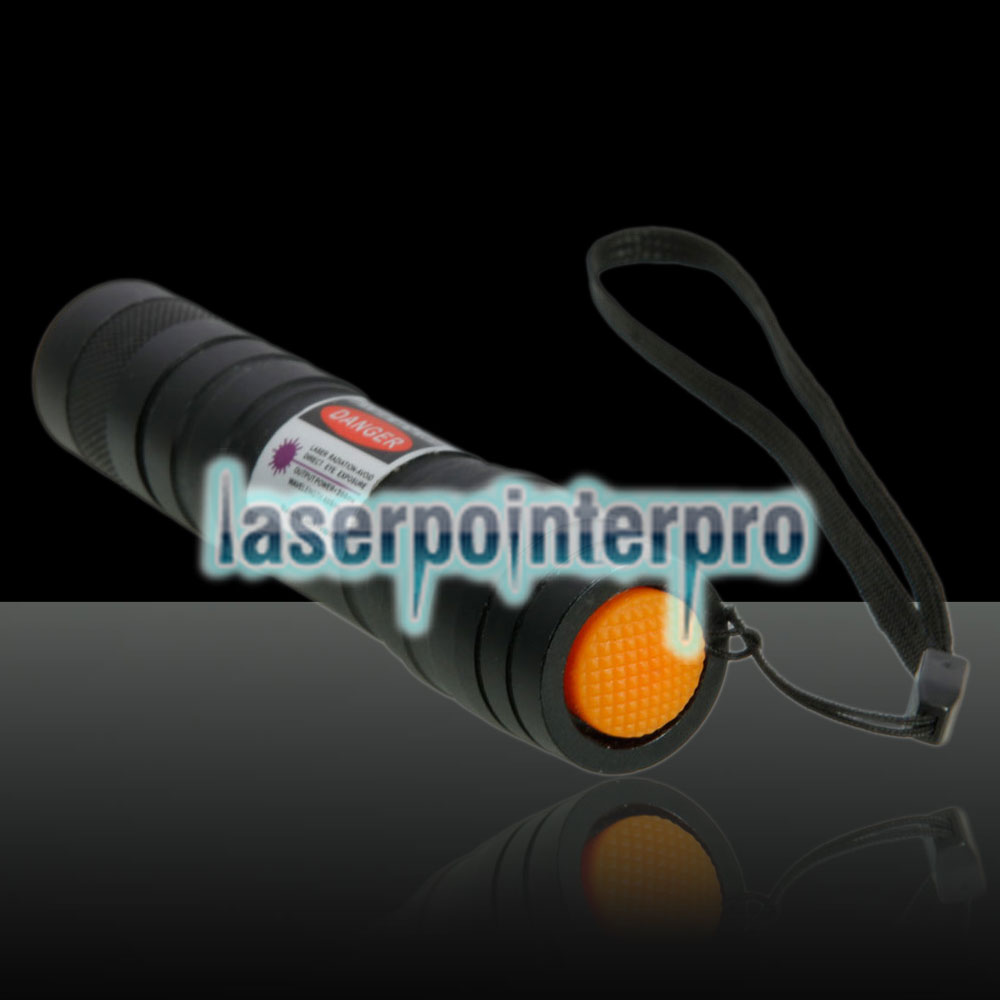 Pointeur laser de lumière violet professionnel 100MW avec boîtier (pile au lithium CR123A), noir