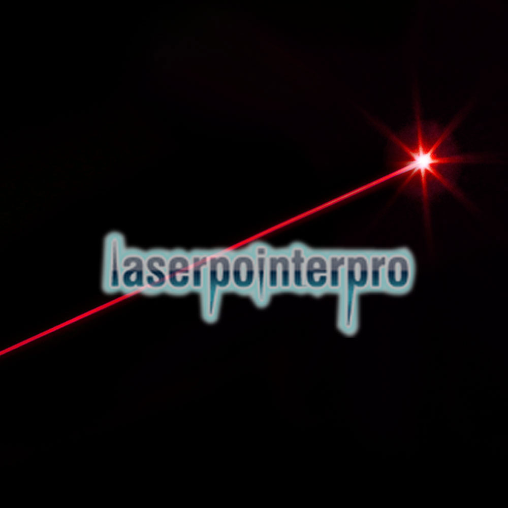 Pointeur laser à lumière rouge de 200 MW professionnel avec boîtier (pile au lithium CR123A), noir