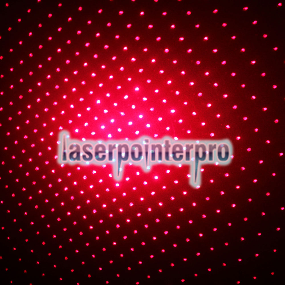 Teste padrão de ponto de 300mW / teste padrão estrelado / Multi-Patterns Foco Red Light Laser Pointer Pen Silver