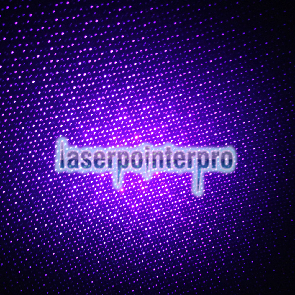 30mW Médio Aberto Padrão Estrelado Roxo Luz Nu Laser Pointer Pen Azul