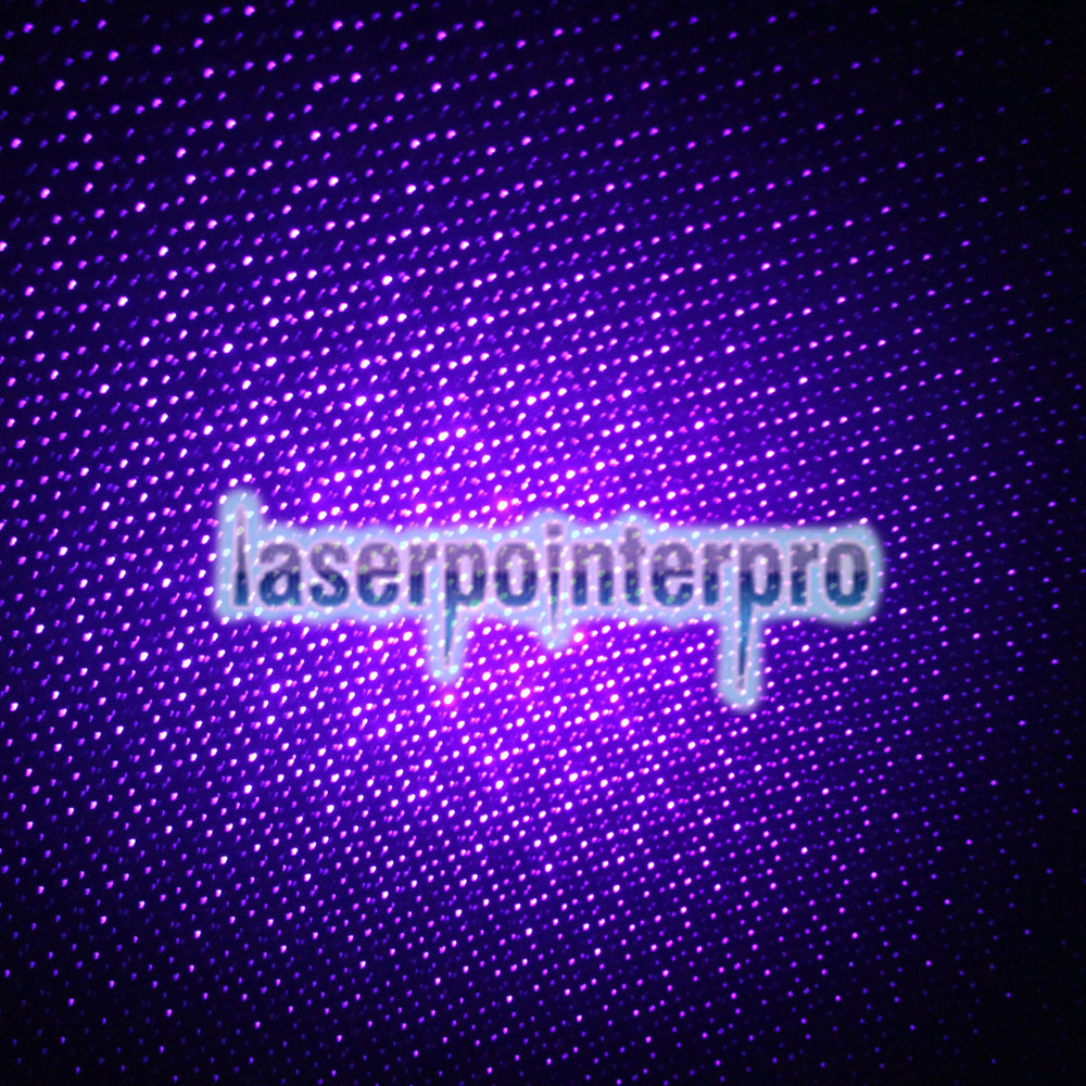 Patrón estrellado de 5 mW Medio abierto Púrpura Luz Naked Lápiz puntero láser Color de camuflaje