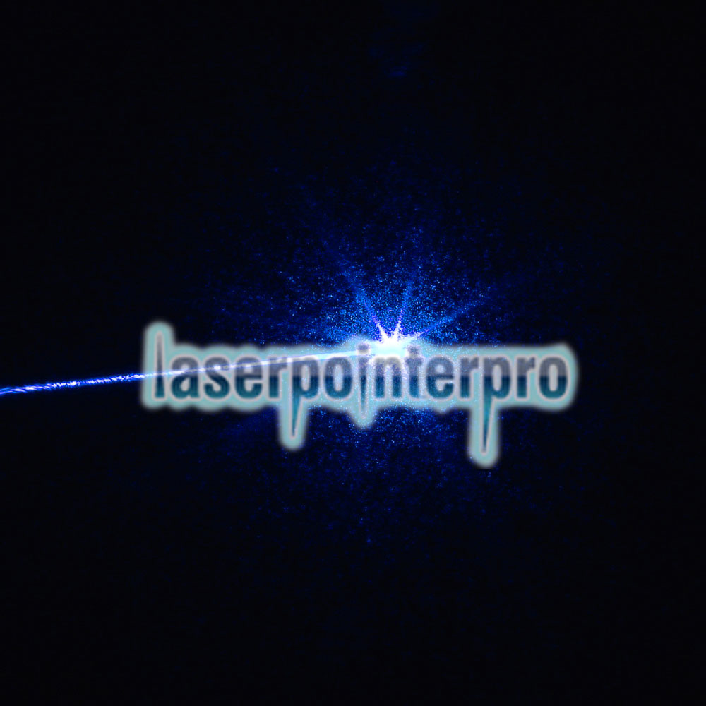 Stylo pointeur laser de lumière bleue pure faisceau 2000mW 405nm avec batterie noire rechargeable 16340