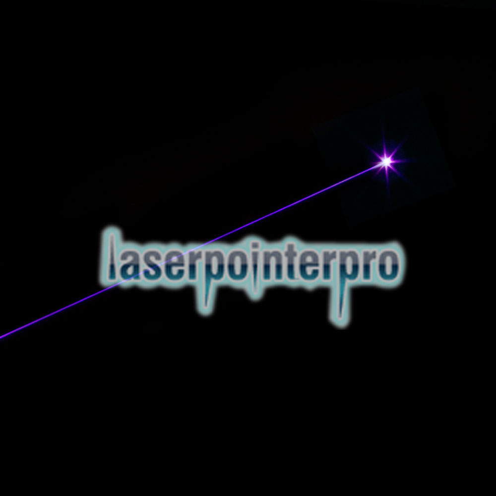 300mW 405nm Cliquez sur le pointeur laser bleu de style avec batterie noir