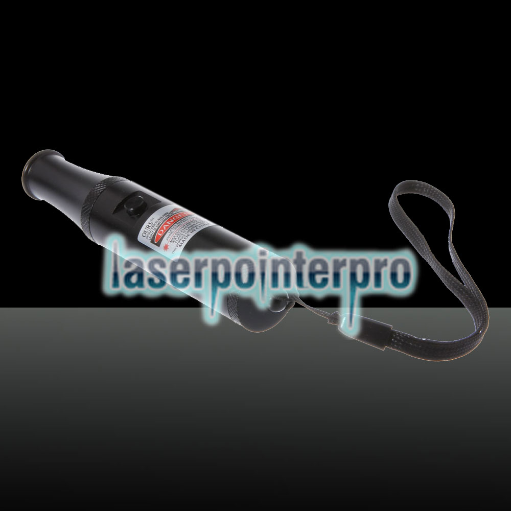 200mW 532nm Click Style Roter Laserpointer mit Akku Schwarz