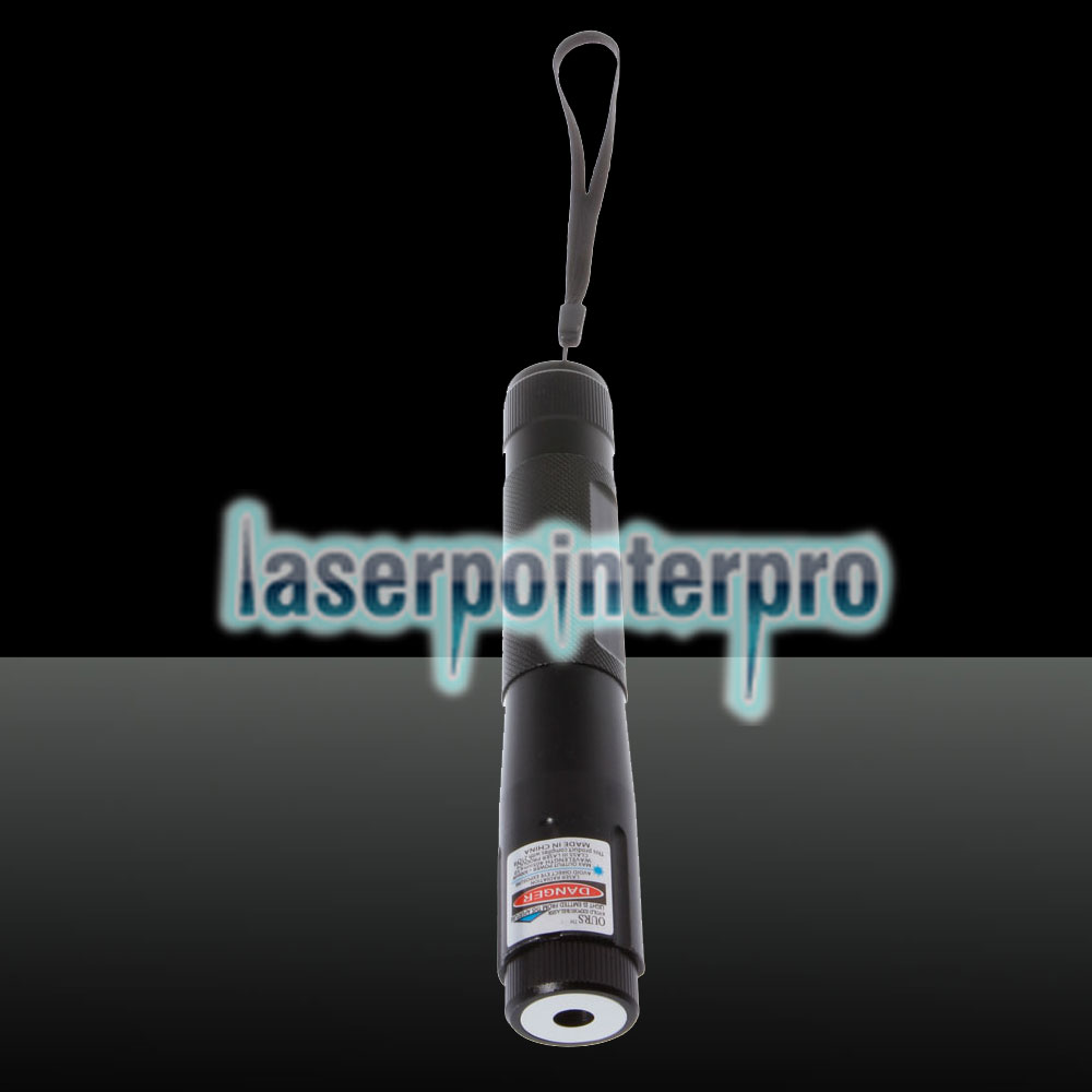 300mW Puntatore laser blu con apertura a scatto 768 Click Style con batteria nera