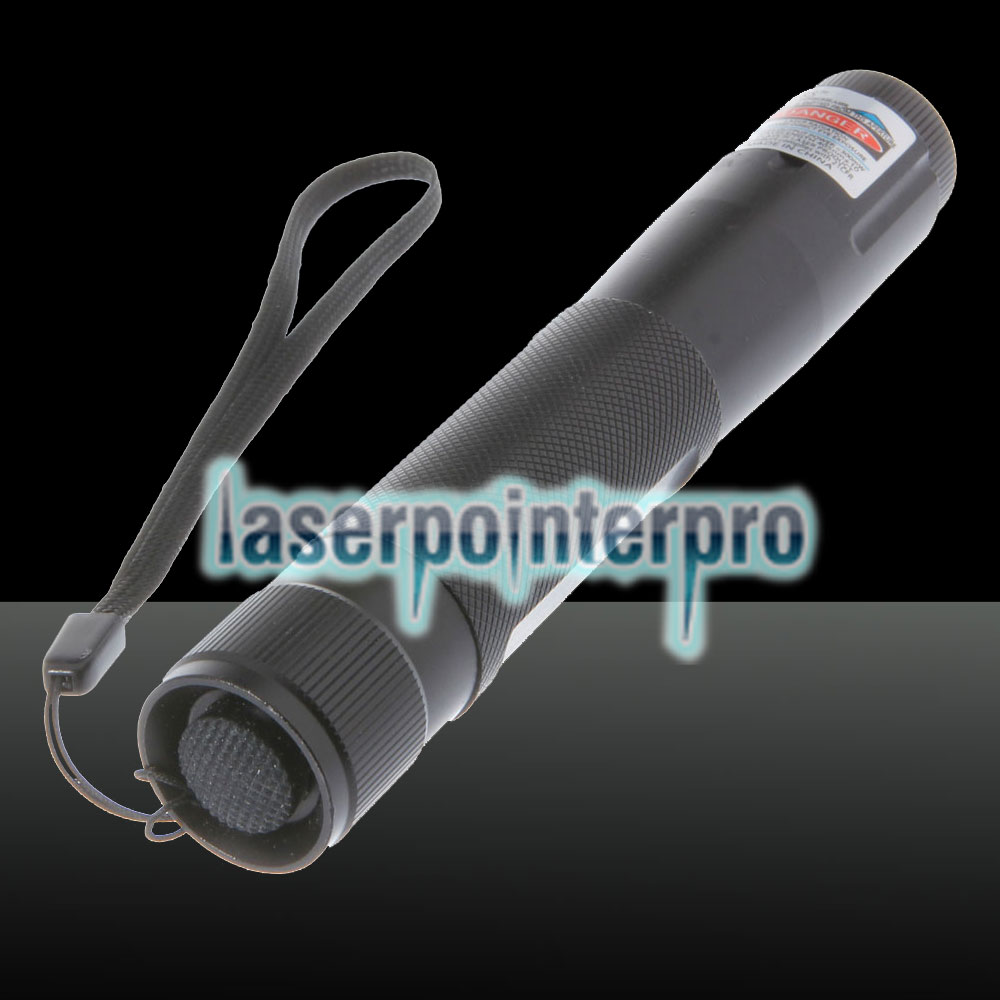 300mW 768 Click Style Blauer Laserpointer mit offener Rückseite und schwarzer Batterie