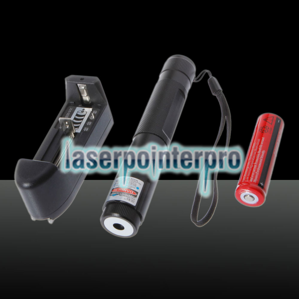 Pointeur laser bleu à dos ouvert de style clic 300mW, 768 po, noir
