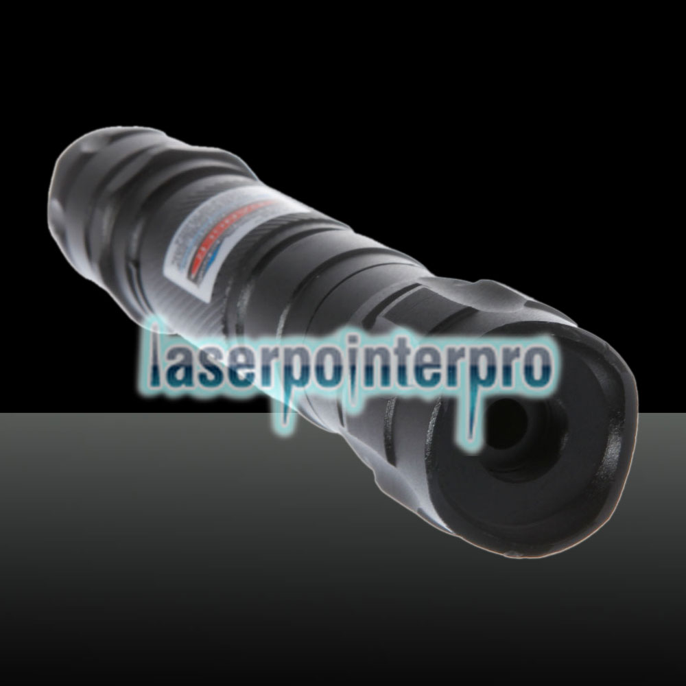 Puntatore laser blu aperto a 300 m con stile Click da 300 mW con clip / batteria nera