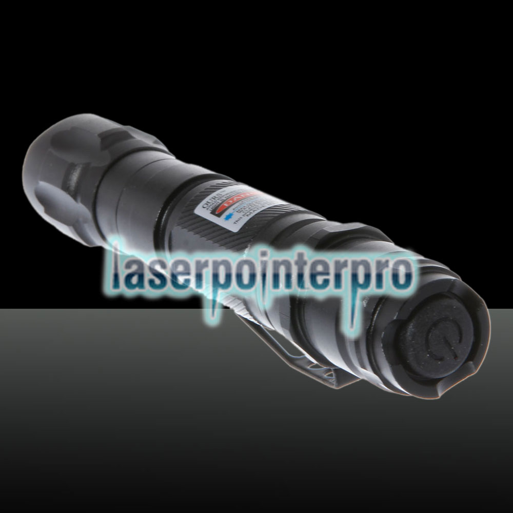 300 mW 620 Click Style Blauer Laserpointer mit offener Rückseite und Clip / Batterie schwarz