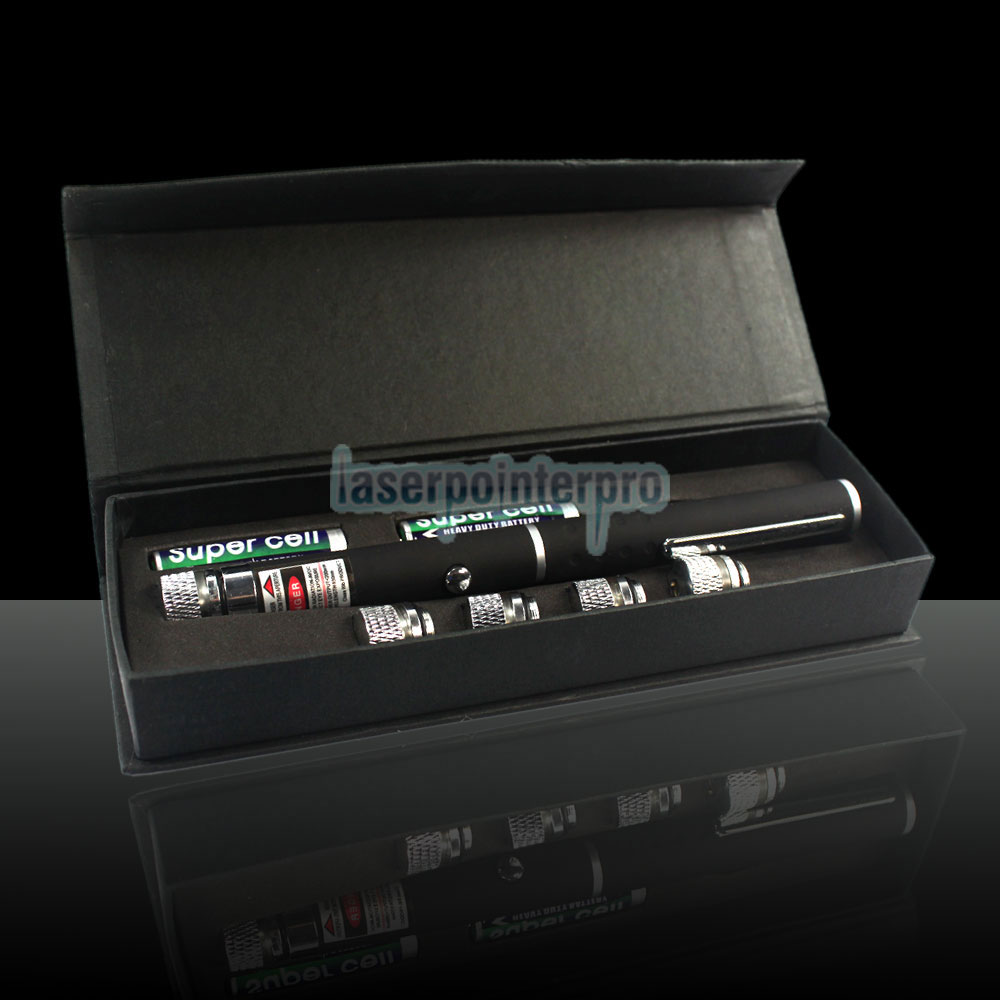 Stylo pointeur laser vert kaléidoscopique 5-en-1 200mW 532nm
