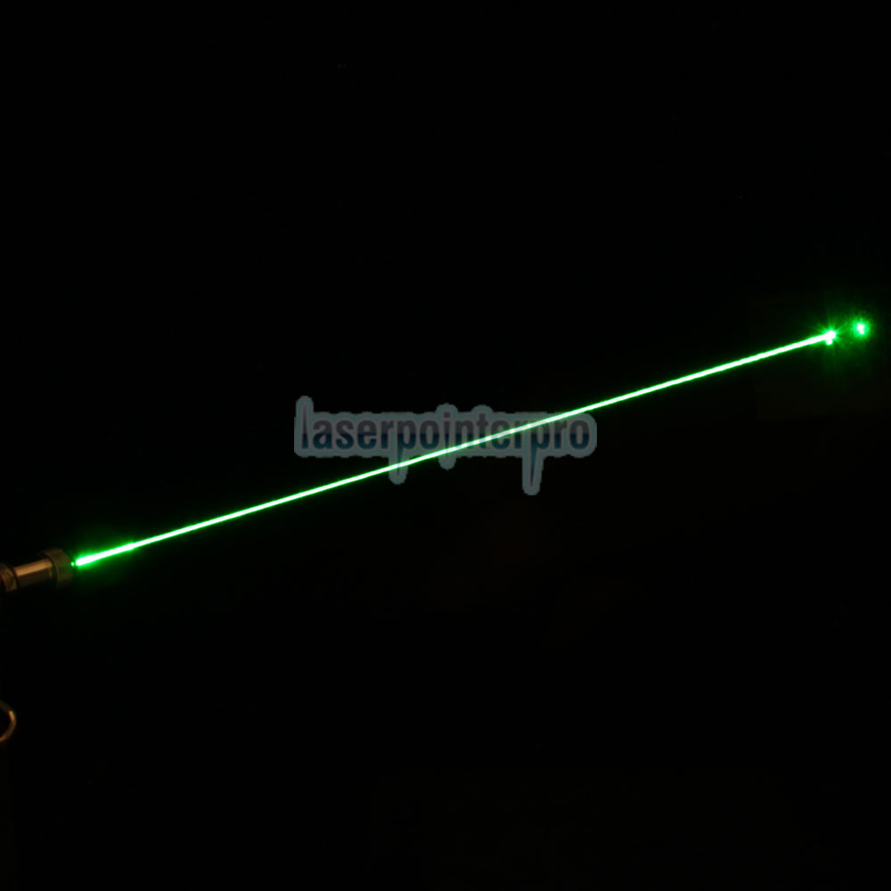 Penna puntatore laser verde mezzo acciaio 10mW 532nm con batteria 2AAA