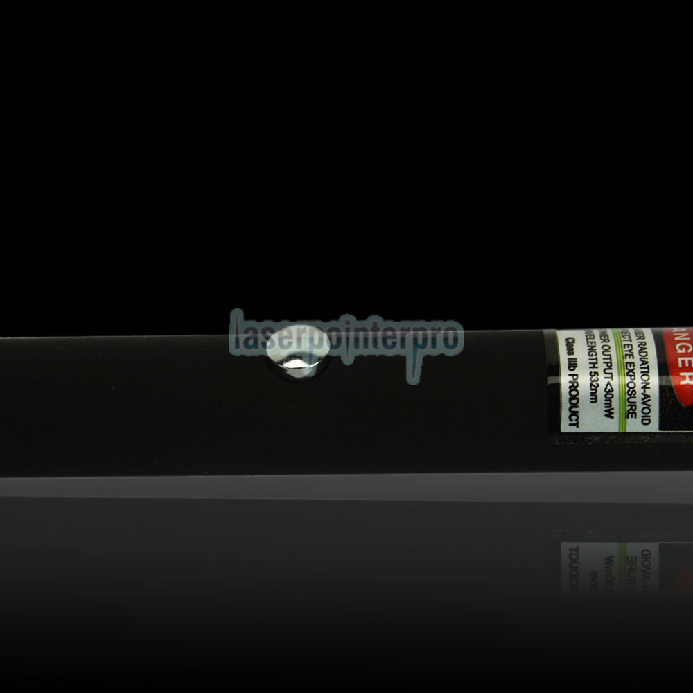 30mW 532nm Open-back Kaleidoscopic Laser Pointer Pen verde com bateria 2AAA