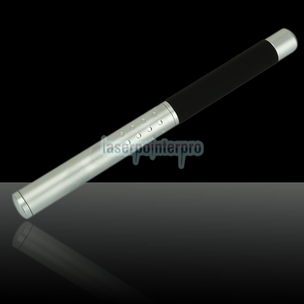 30mW 532nm Half-steel Green Laser Pointer Pen con batería 2AAA