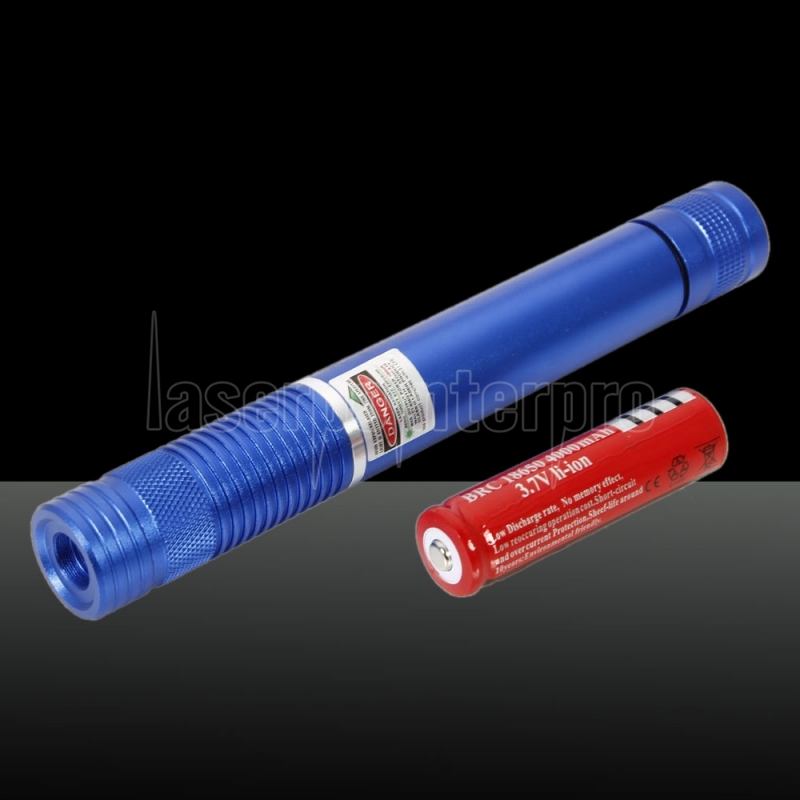 Pointeur laser vert de faisceau de 500MW (1 x 4000mAh) bleu - FR