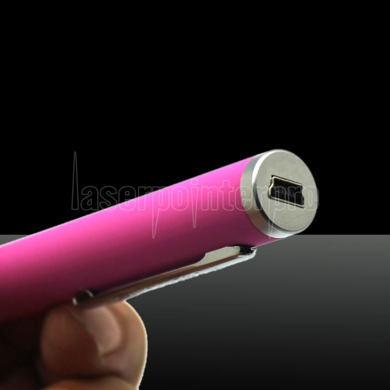 100Miles Purple Laser Pointer Pen <1mw Beam Light Lazer Pen USB  Rechargeable