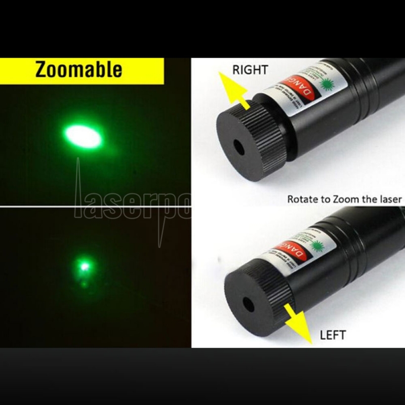 Green Pointeur laser 301 pro vert ultra puissant 1mw 532 + pile18650  offerte pointer - Prix pas cher
