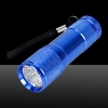 9 LED 385 ~ 400NM 1Mode lila Licht Taschenlampe blau