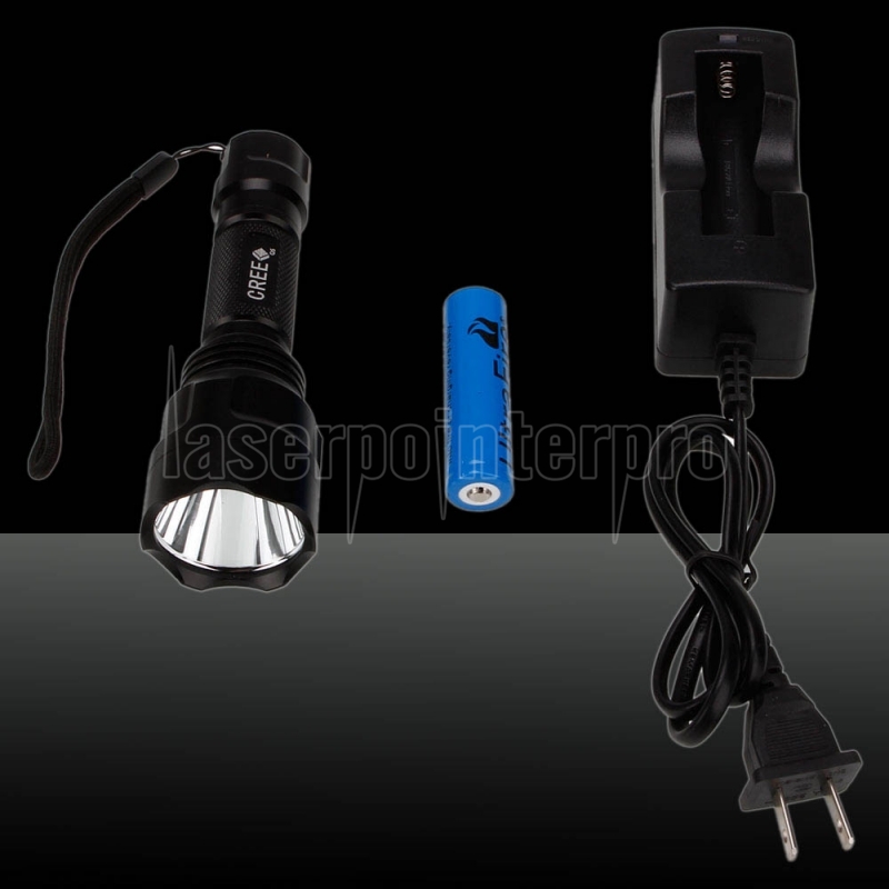 Hot Sale CREE C8/Q5 LED Flashlight+Charger+1X18650 Battery - China