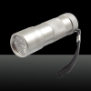 Aluminum 12 LED Flashlight Torch Silver