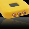 5pcs Mini Solar Power 3 lampes de poche LED Torch avec porte-clés Jaune