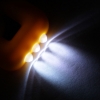 5Pcs Mini Solar Power 3 LED Flashlights Torch with Key Chain Yellow