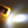 5Pcs 3 LED Mini Solar Energy Rechargeable Flashlights Keychain Yellow
