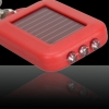 5pcs 3 LED Mini Energia Solar Lanternas recarregáveis ​​Keychain Red