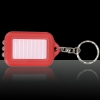 5pcs Mini 3 LED énergie solaire de poche rechargeables Keychain Rouge