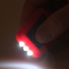 5pcs Mini 3 LED énergie solaire de poche rechargeables Keychain Rouge