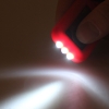 5Pcs 3 LED Mini Solar Energy Rechargeable Flashlights Keychain Red