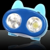 LED de porco em forma de mão Pressionando Dynamo Lanterna azul