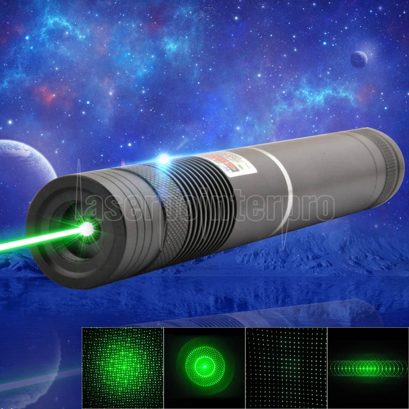 1000mW 532nm Penna puntatore laser portatile con messa a fuoco a luce verde  con fascio luminoso nero LT-HJG0086 - IT - Laserpointerpro