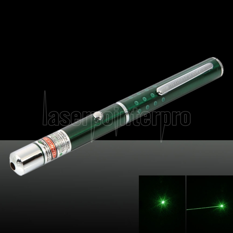 Penna puntatore laser verde a raggio singolo con raggio laser