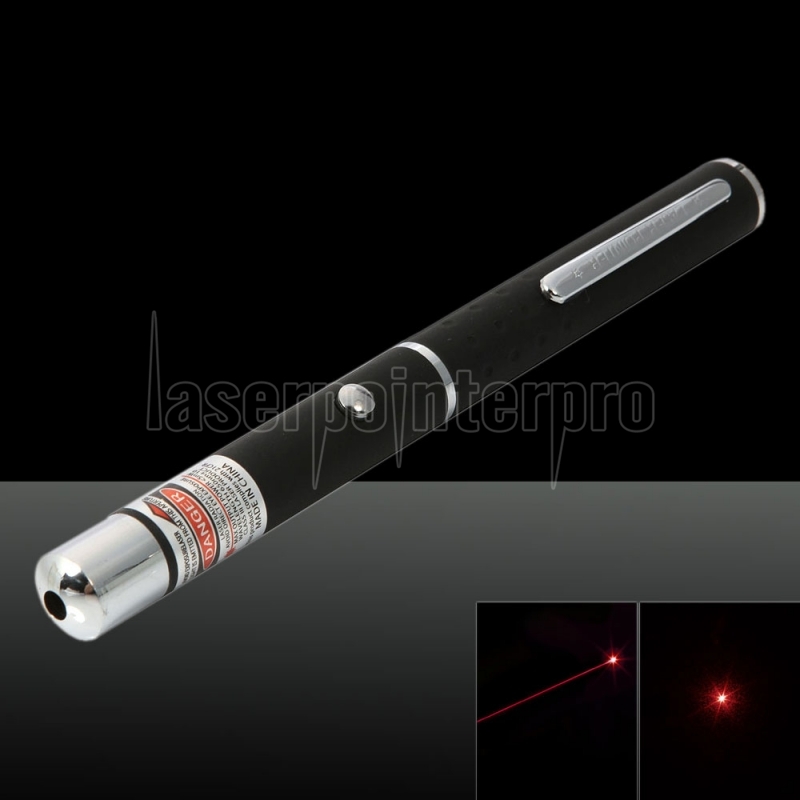Penna puntatore laser a punto singolo da 650nm 1mw con raggio laser rosso  nero - IT - Laserpointerpro